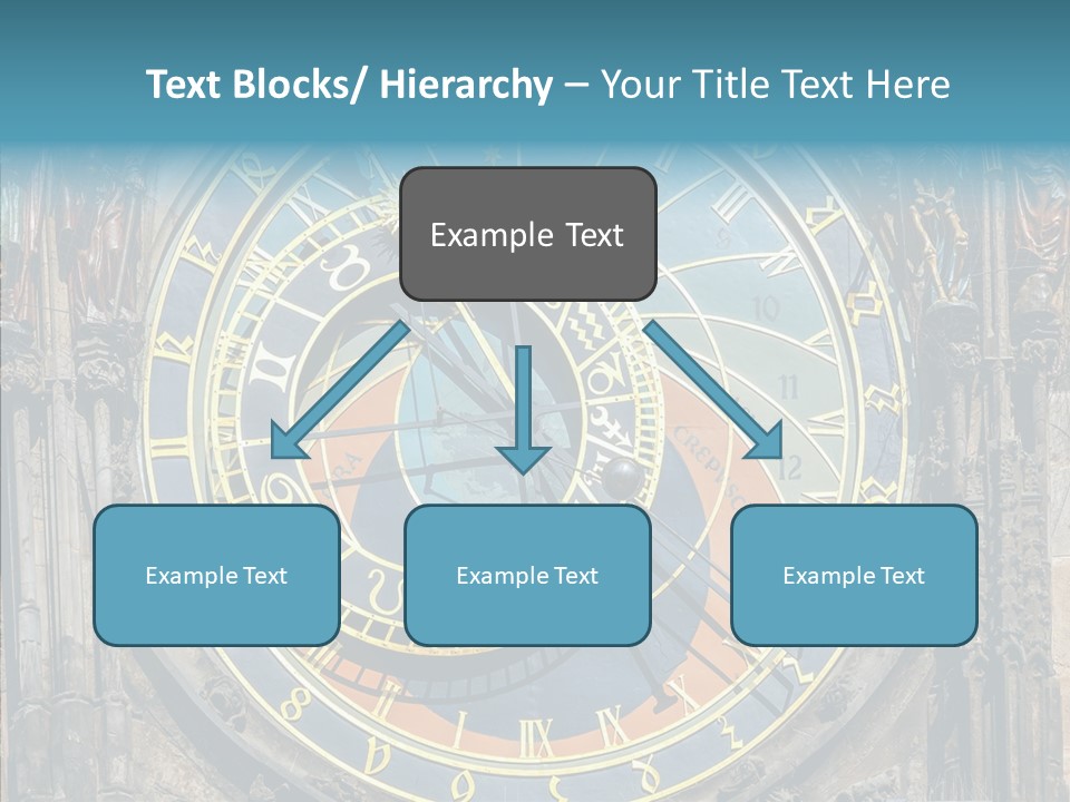 A Large Clock On The Side Of A Building PowerPoint Template