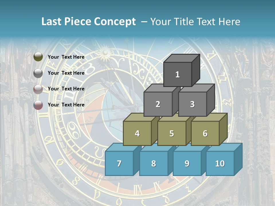 A Large Clock On The Side Of A Building PowerPoint Template