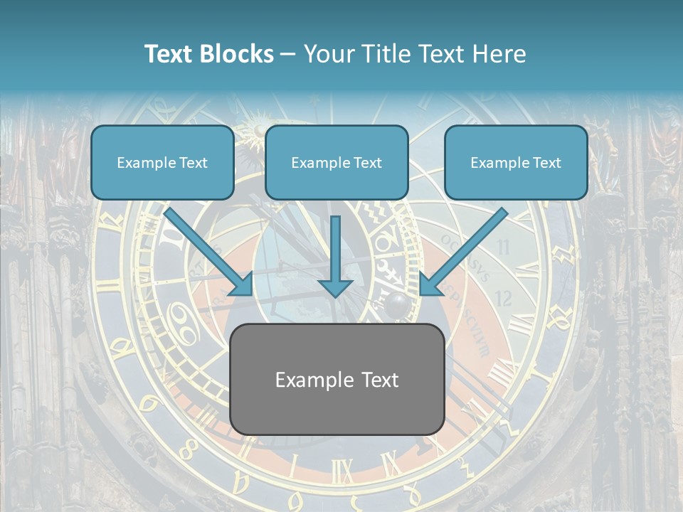A Large Clock On The Side Of A Building PowerPoint Template
