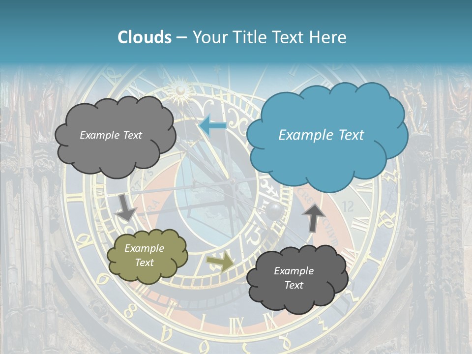 A Large Clock On The Side Of A Building PowerPoint Template