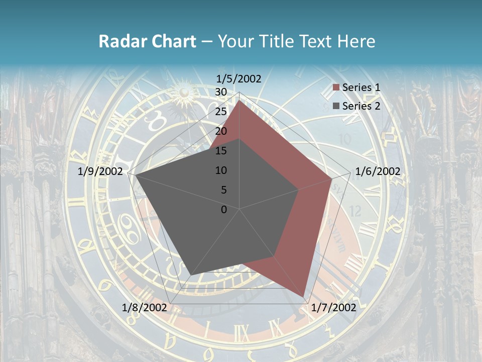 A Large Clock On The Side Of A Building PowerPoint Template