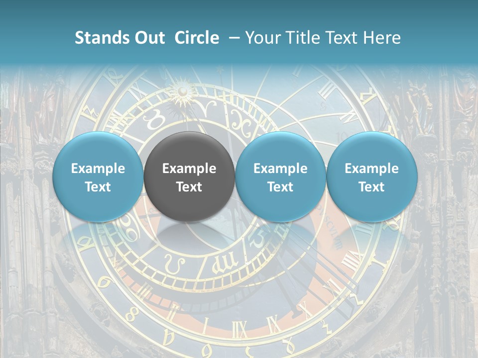 A Large Clock On The Side Of A Building PowerPoint Template