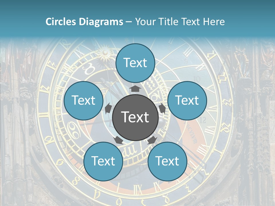 A Large Clock On The Side Of A Building PowerPoint Template