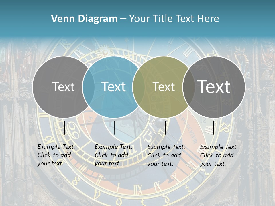 A Large Clock On The Side Of A Building PowerPoint Template