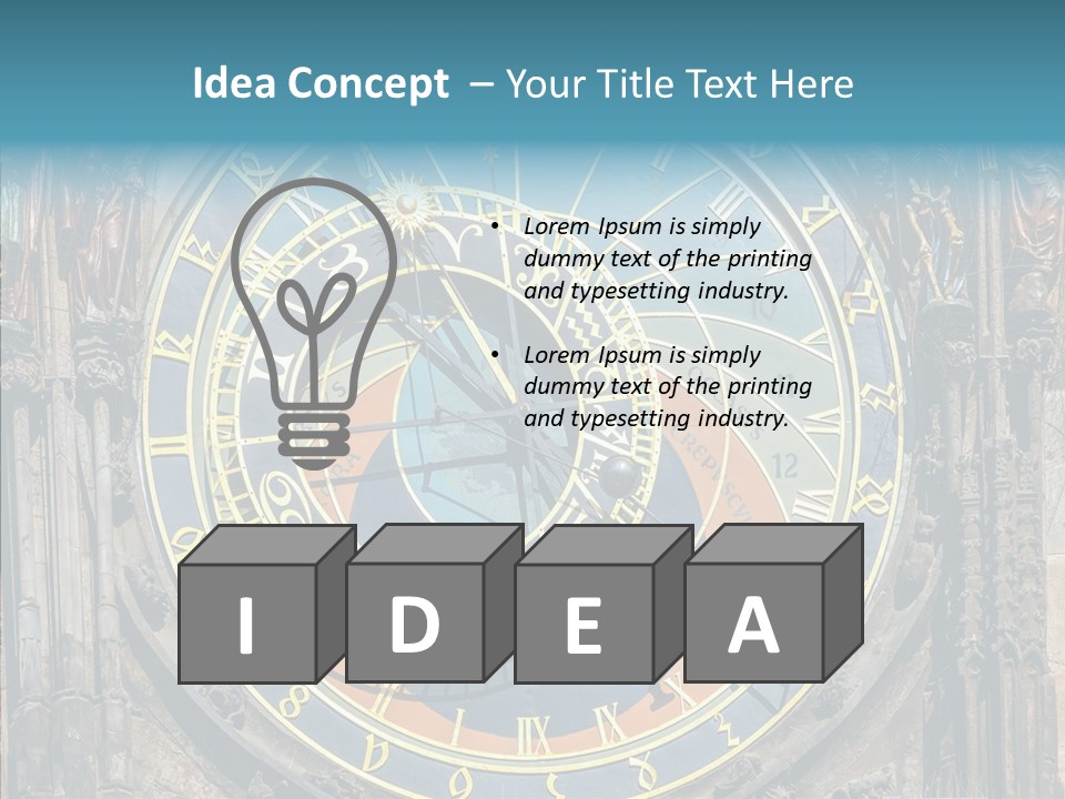 A Large Clock On The Side Of A Building PowerPoint Template