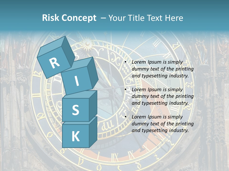 A Large Clock On The Side Of A Building PowerPoint Template