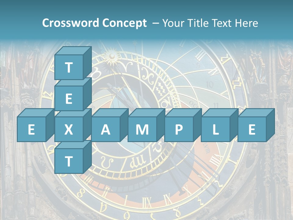 A Large Clock On The Side Of A Building PowerPoint Template