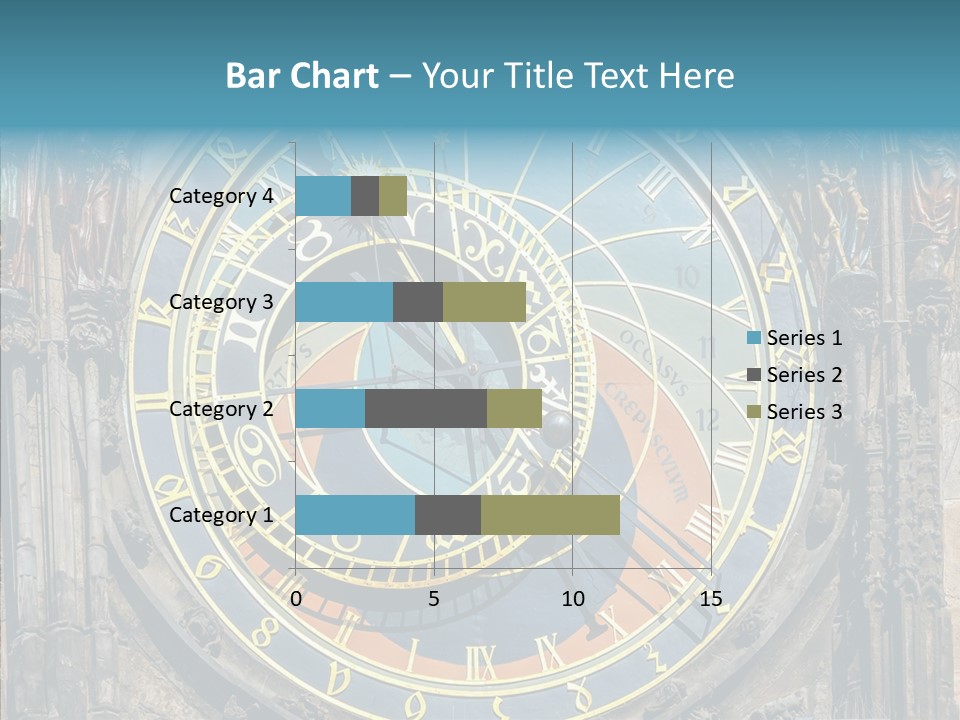 A Large Clock On The Side Of A Building PowerPoint Template