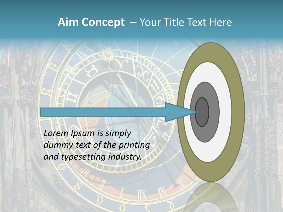 A Large Clock On The Side Of A Building PowerPoint Template