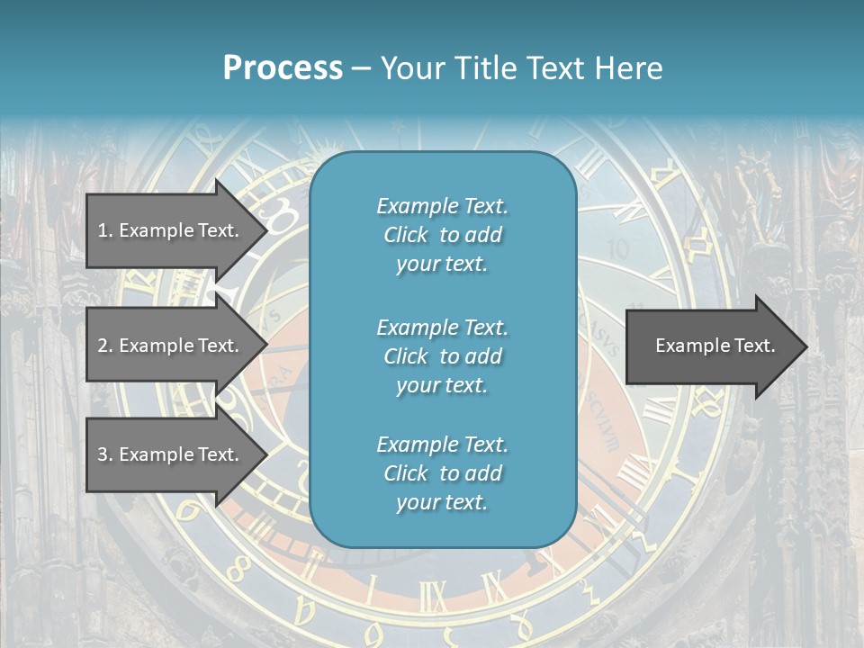 A Large Clock On The Side Of A Building PowerPoint Template
