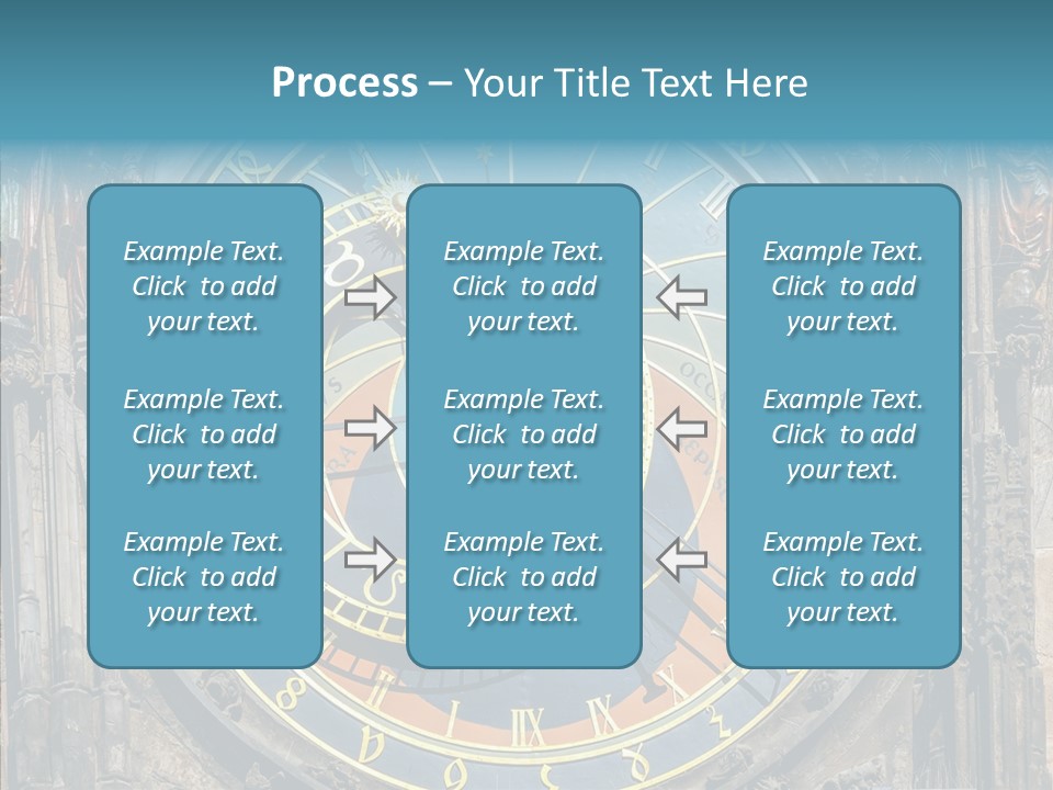 A Large Clock On The Side Of A Building PowerPoint Template