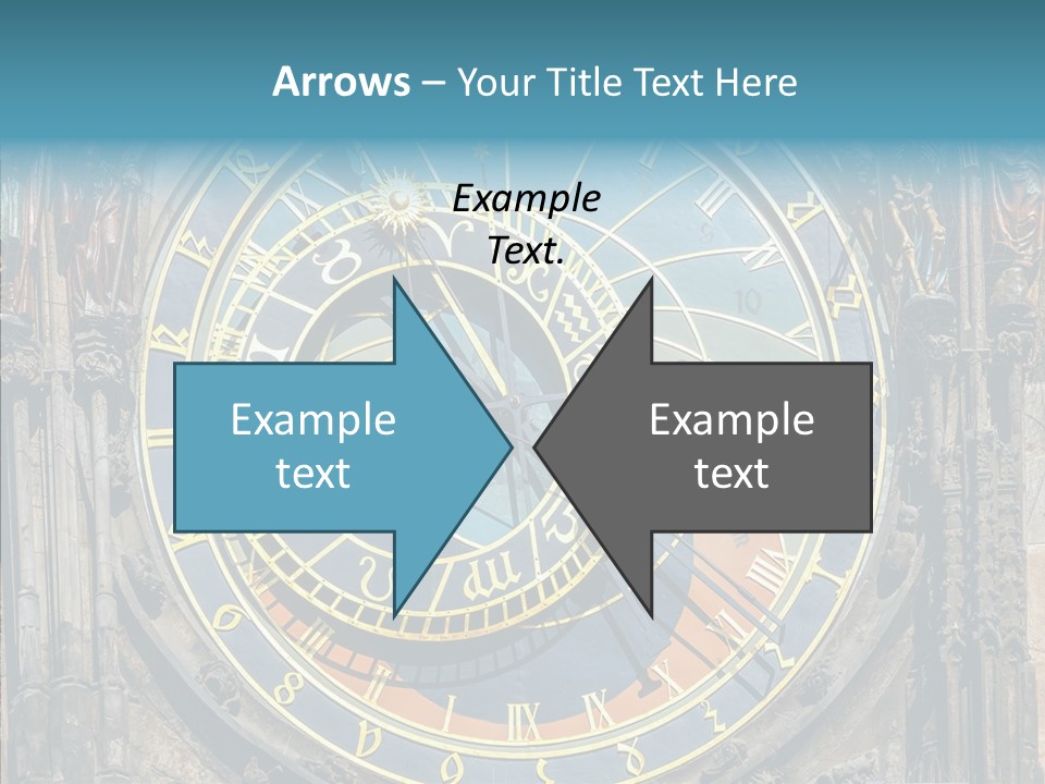 A Large Clock On The Side Of A Building PowerPoint Template