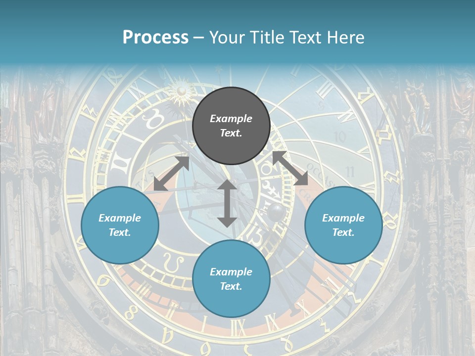 A Large Clock On The Side Of A Building PowerPoint Template