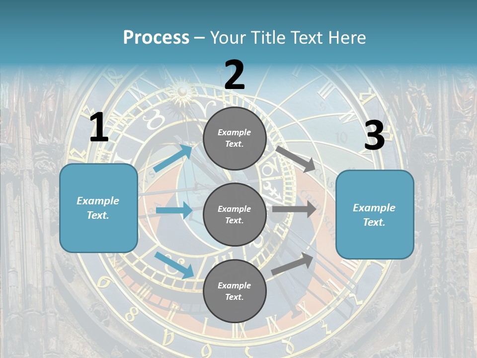 A Large Clock On The Side Of A Building PowerPoint Template