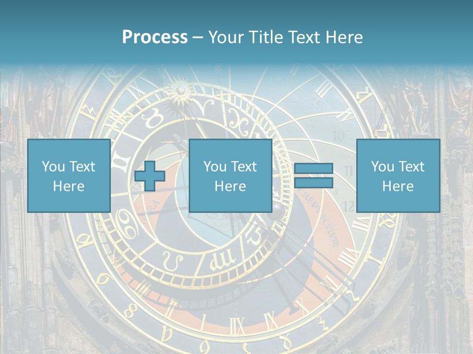 A Large Clock On The Side Of A Building PowerPoint Template