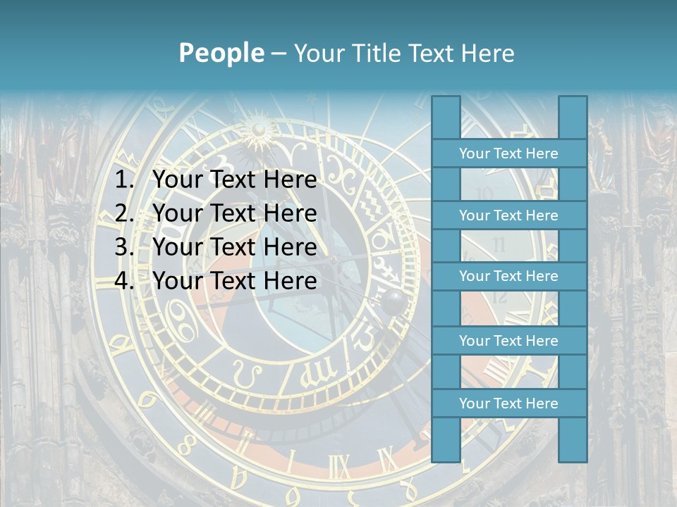 A Large Clock On The Side Of A Building PowerPoint Template