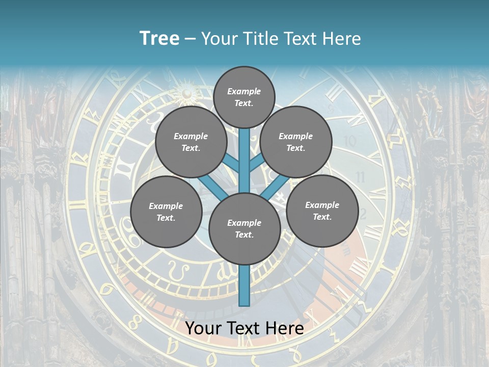 A Large Clock On The Side Of A Building PowerPoint Template