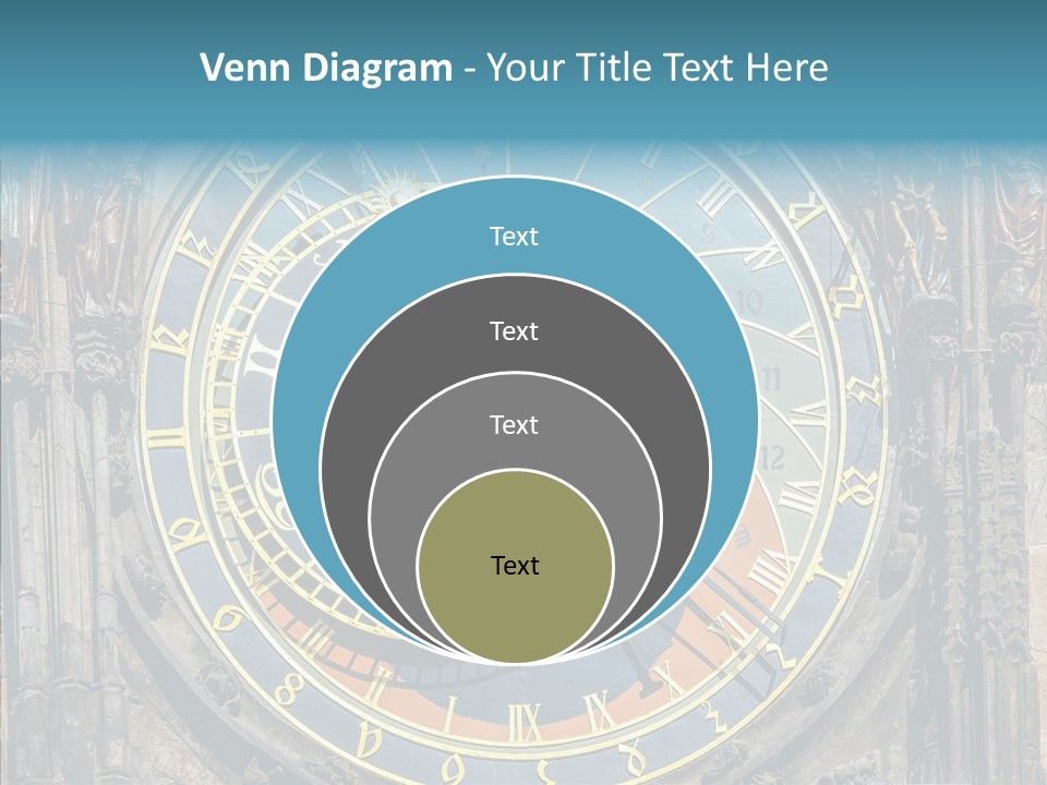 A Large Clock On The Side Of A Building PowerPoint Template