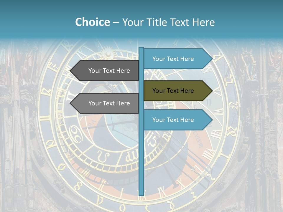 A Large Clock On The Side Of A Building PowerPoint Template