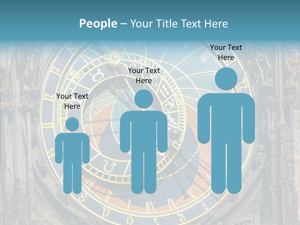 A Large Clock On The Side Of A Building PowerPoint Template