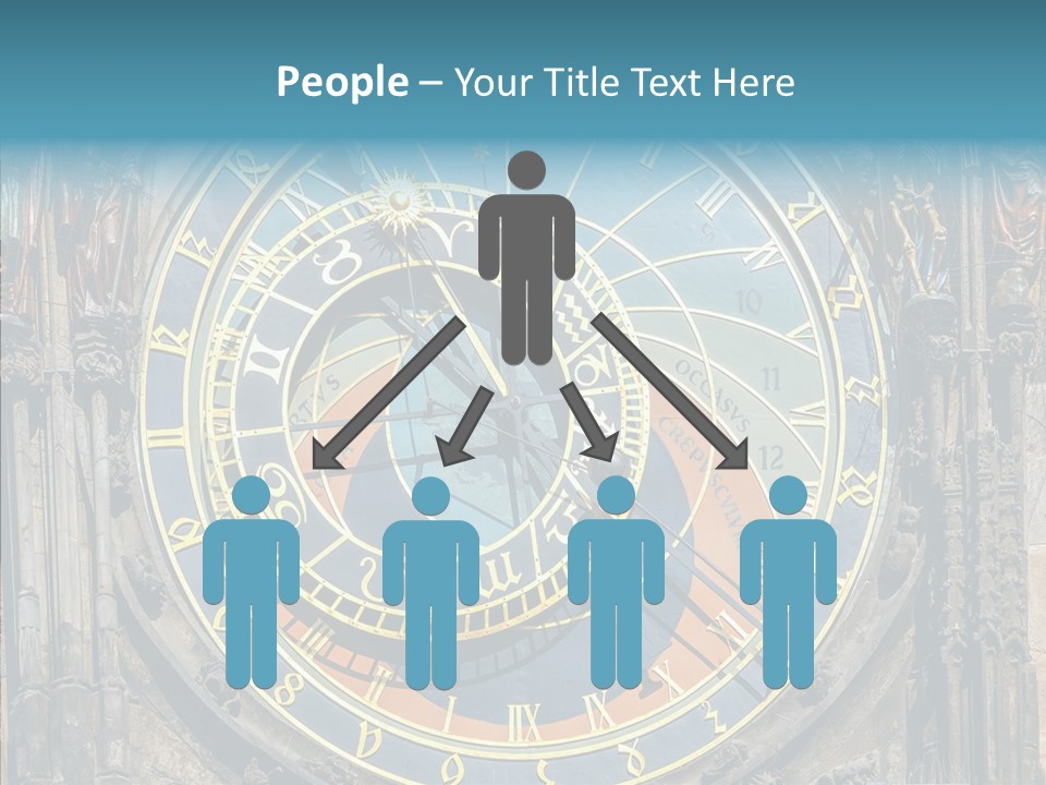 A Large Clock On The Side Of A Building PowerPoint Template