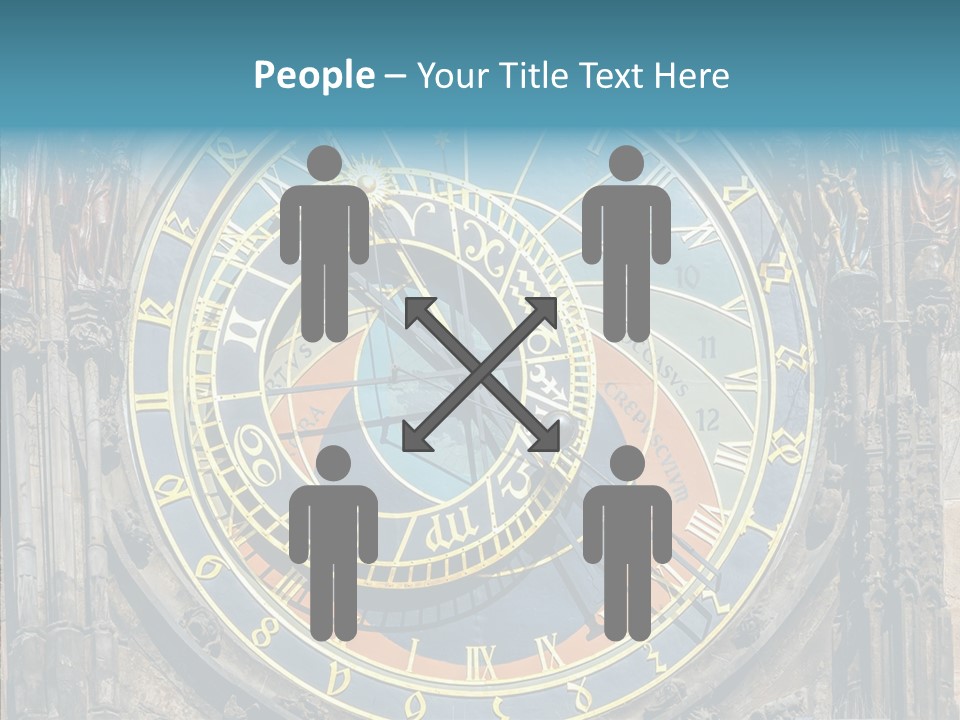 A Large Clock On The Side Of A Building PowerPoint Template