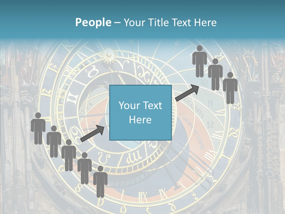 A Large Clock On The Side Of A Building PowerPoint Template