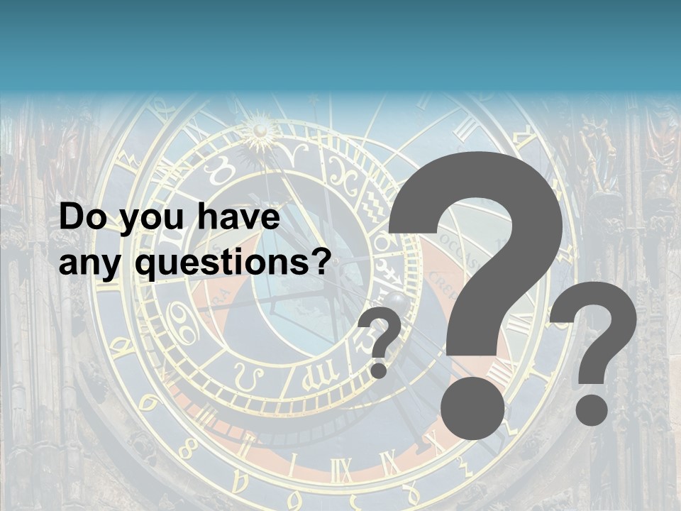 A Large Clock On The Side Of A Building PowerPoint Template