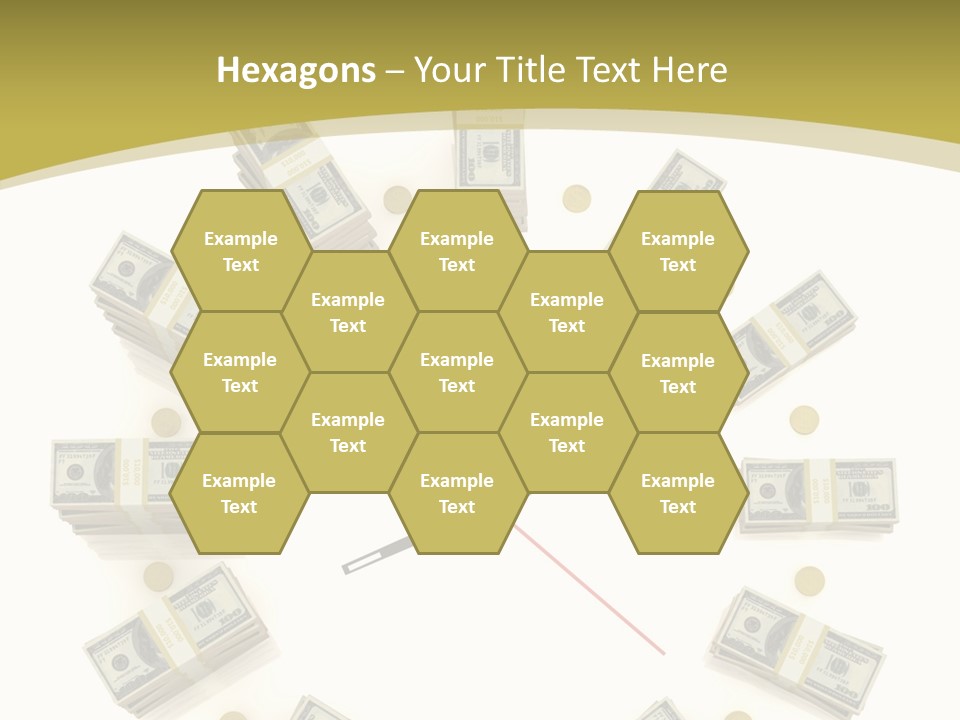 A Clock With Money On The Face Of It PowerPoint Template