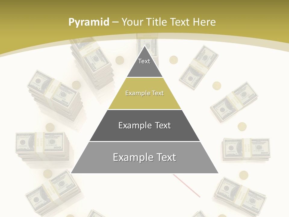 A Clock With Money On The Face Of It PowerPoint Template