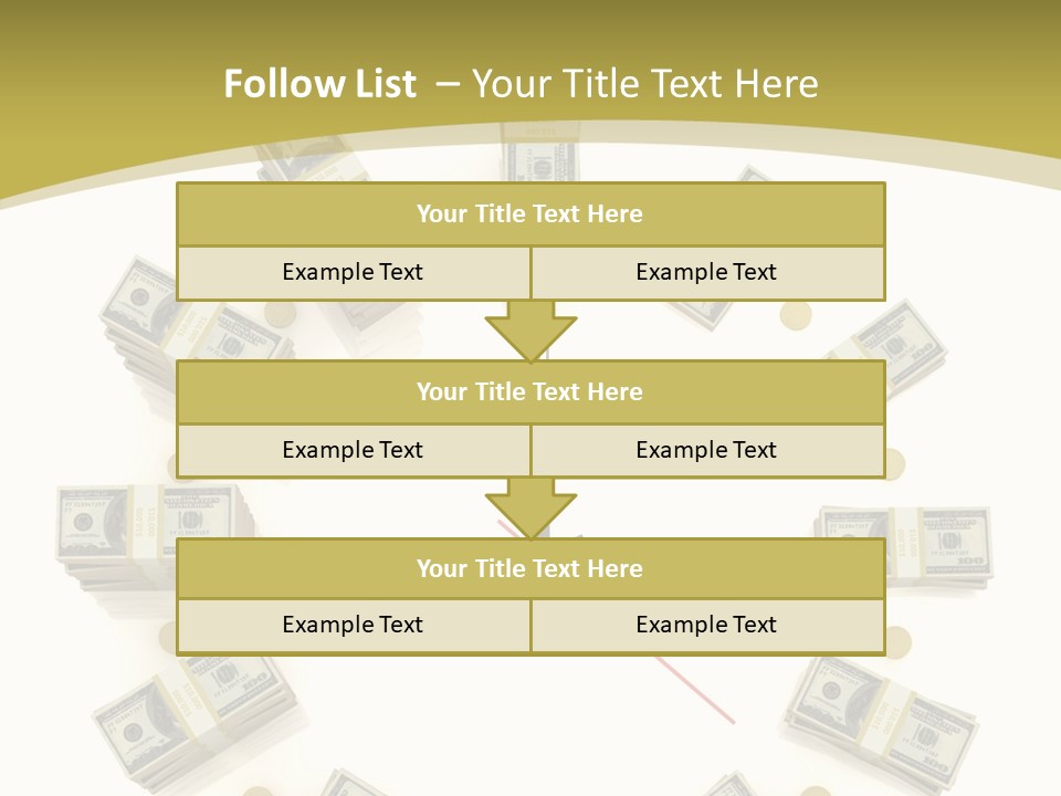 A Clock With Money On The Face Of It PowerPoint Template