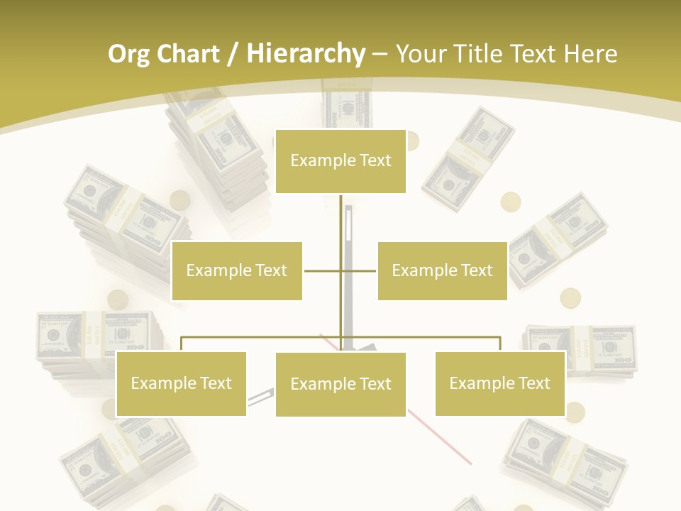 A Clock With Money On The Face Of It PowerPoint Template