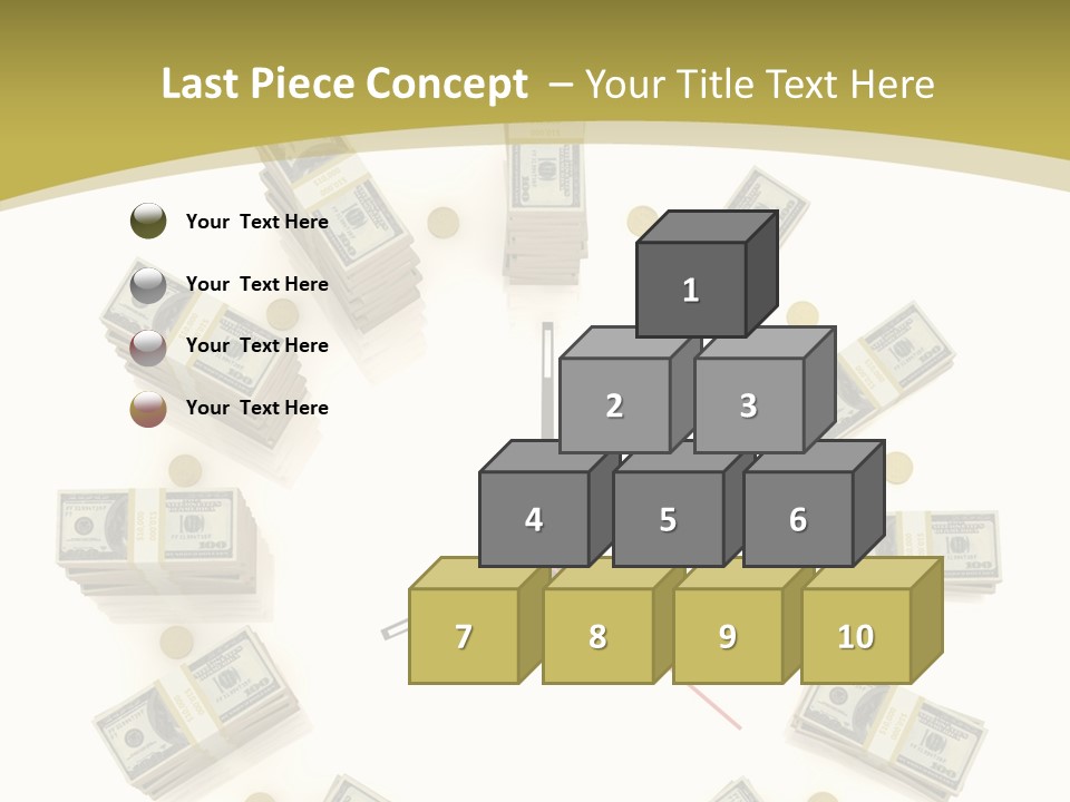 A Clock With Money On The Face Of It PowerPoint Template