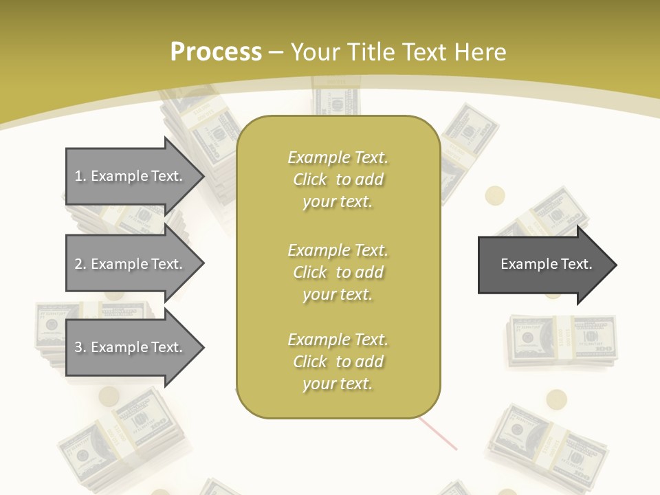 A Clock With Money On The Face Of It PowerPoint Template