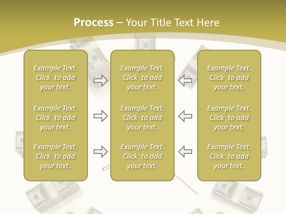 A Clock With Money On The Face Of It PowerPoint Template