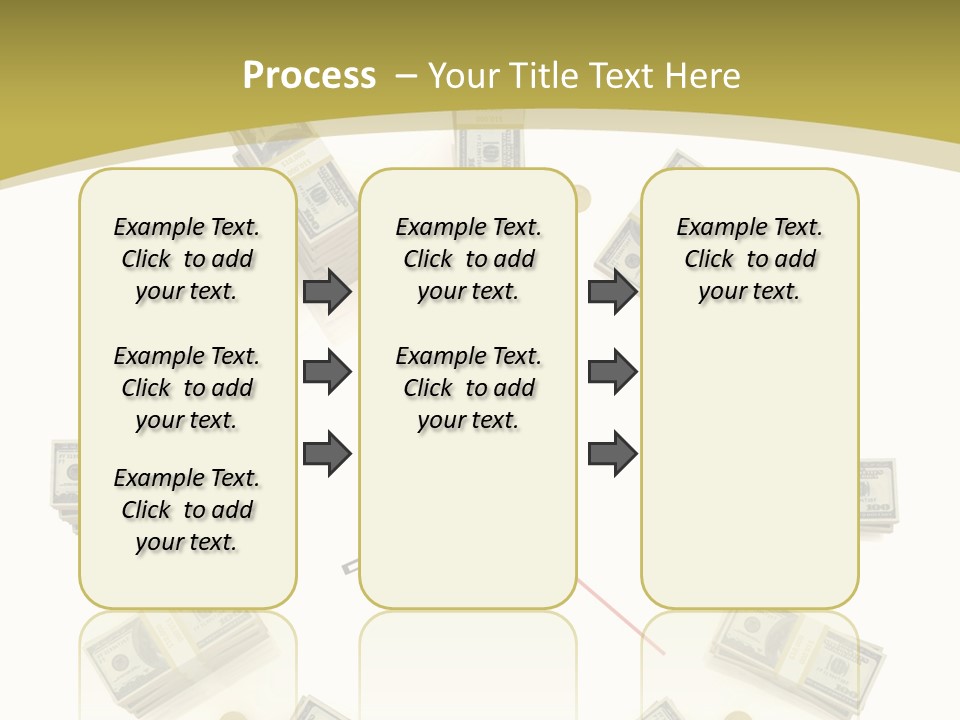 A Clock With Money On The Face Of It PowerPoint Template
