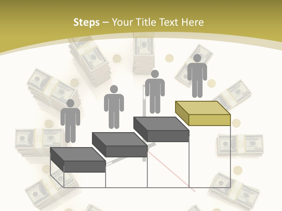 A Clock With Money On The Face Of It PowerPoint Template