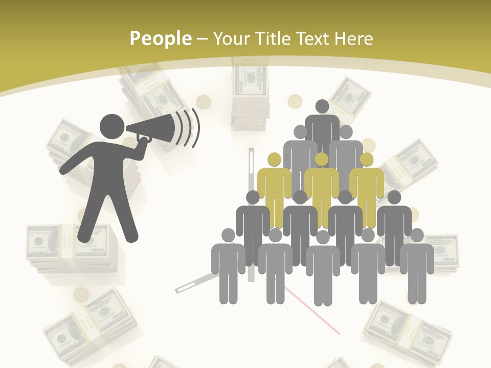 A Clock With Money On The Face Of It PowerPoint Template