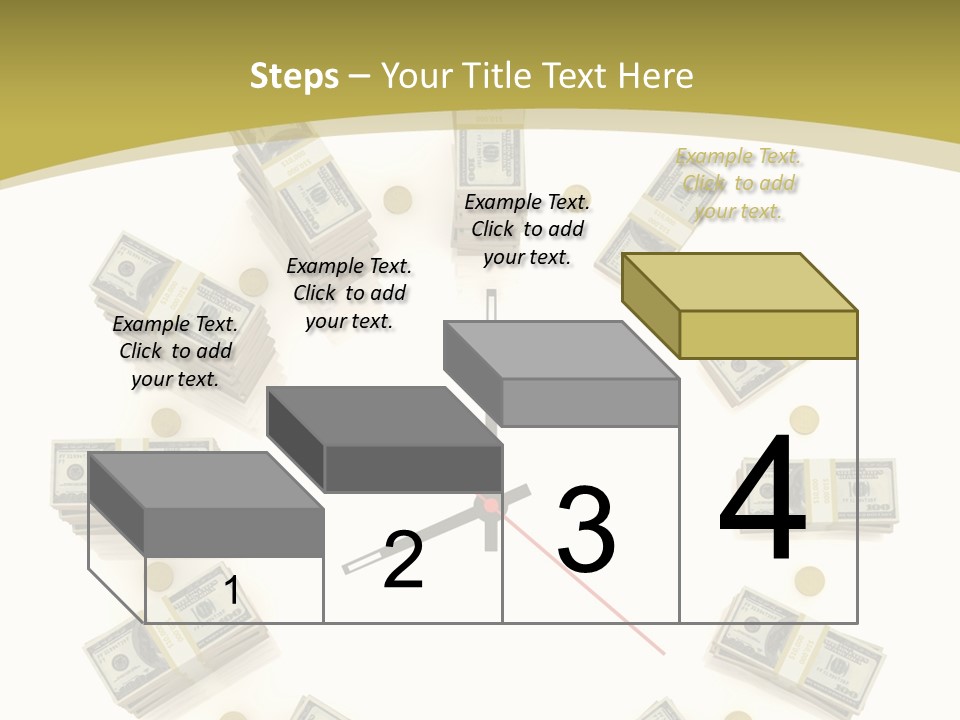A Clock With Money On The Face Of It PowerPoint Template
