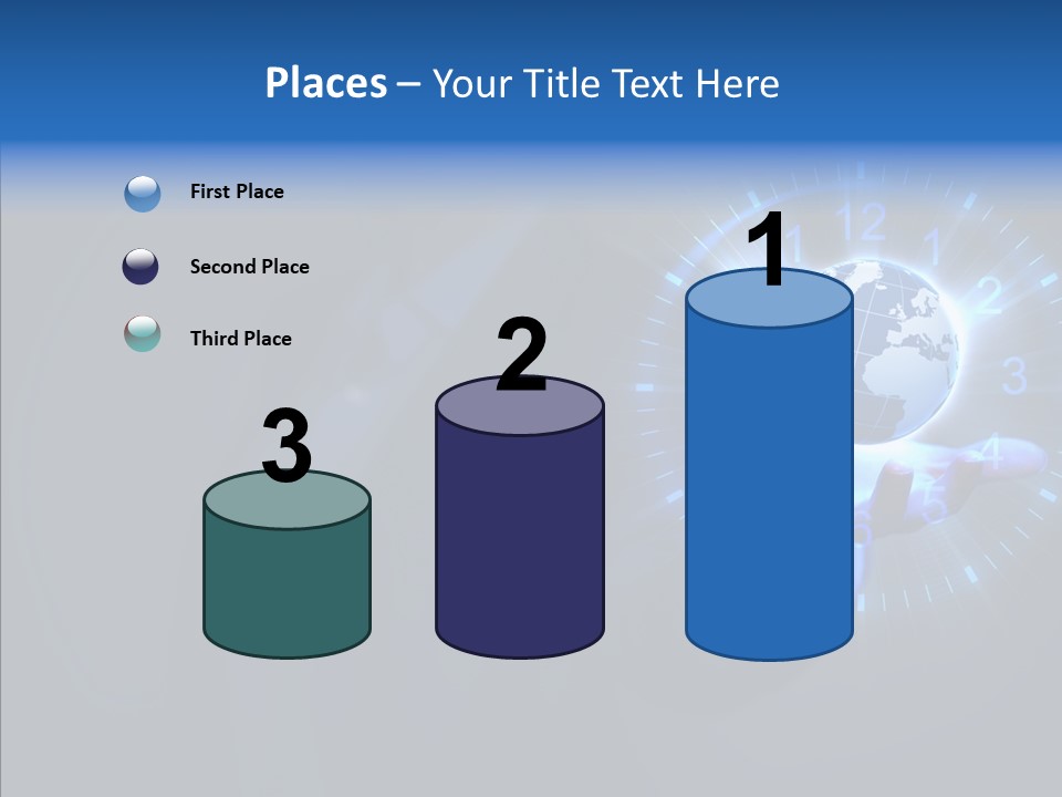 A Person Holding A Globe In Their Hand PowerPoint Template