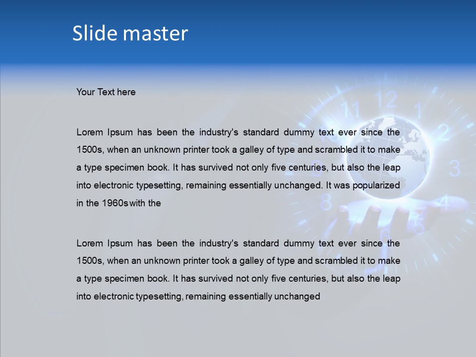 A Person Holding A Globe In Their Hand PowerPoint Template