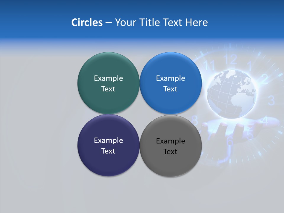 A Person Holding A Globe In Their Hand PowerPoint Template