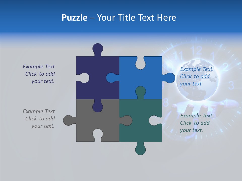 A Person Holding A Globe In Their Hand PowerPoint Template