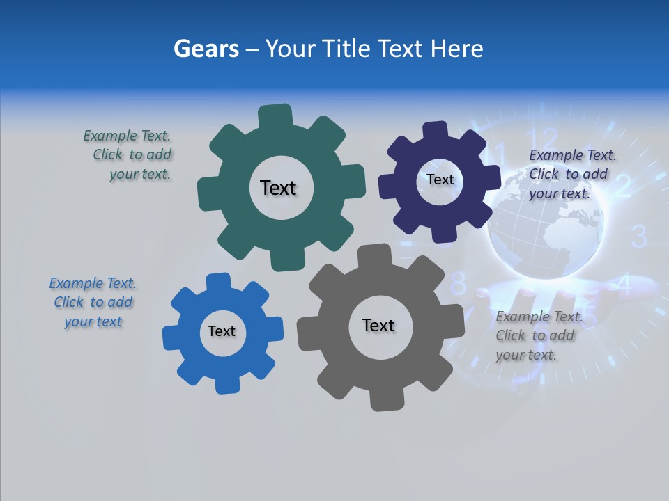 A Person Holding A Globe In Their Hand PowerPoint Template