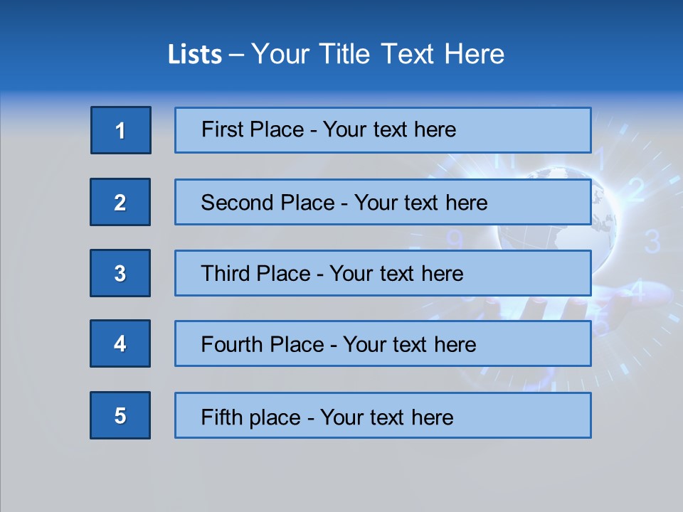 A Person Holding A Globe In Their Hand PowerPoint Template