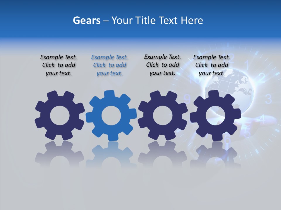 A Person Holding A Globe In Their Hand PowerPoint Template