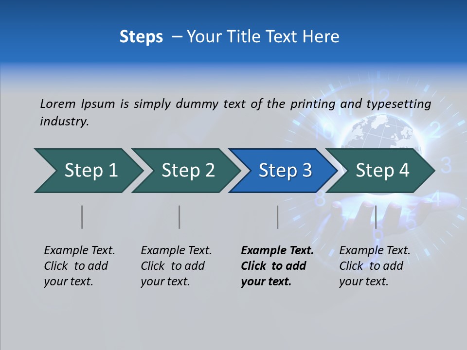 A Person Holding A Globe In Their Hand PowerPoint Template