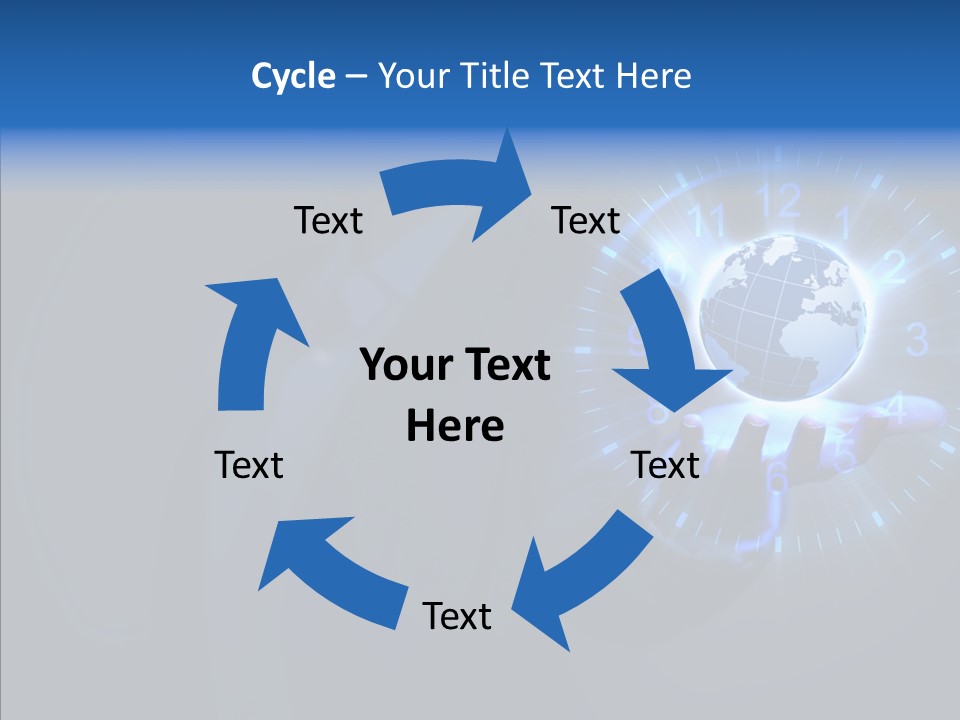 A Person Holding A Globe In Their Hand PowerPoint Template