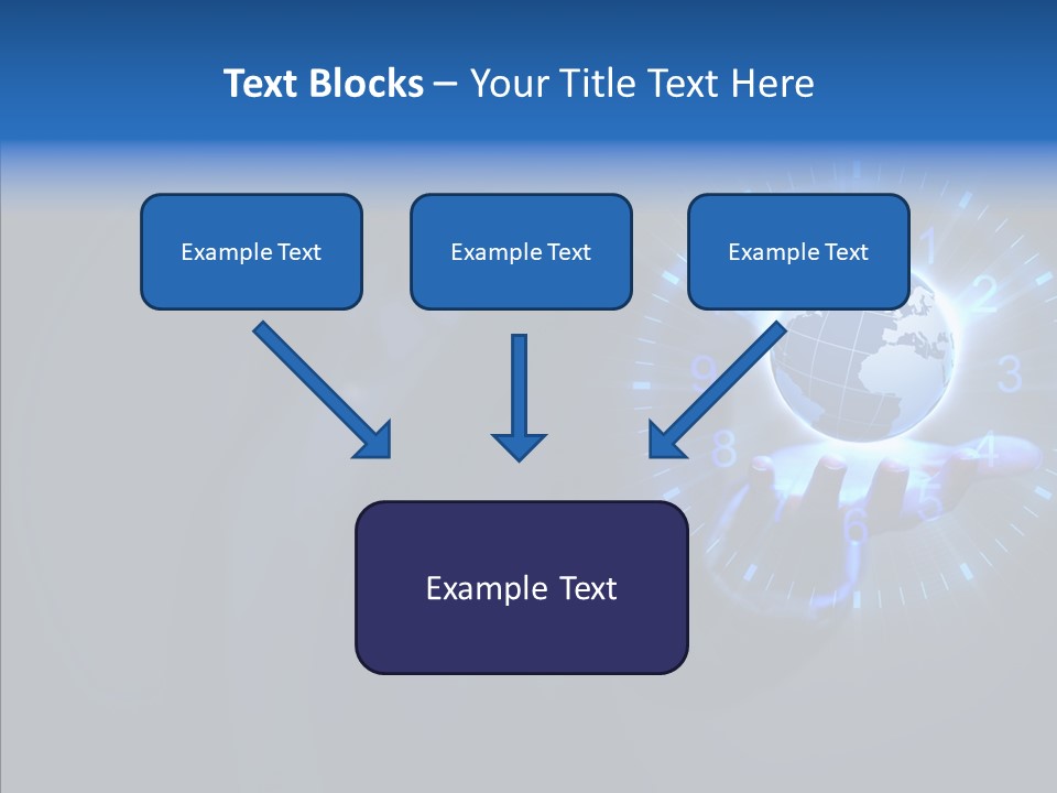 A Person Holding A Globe In Their Hand PowerPoint Template