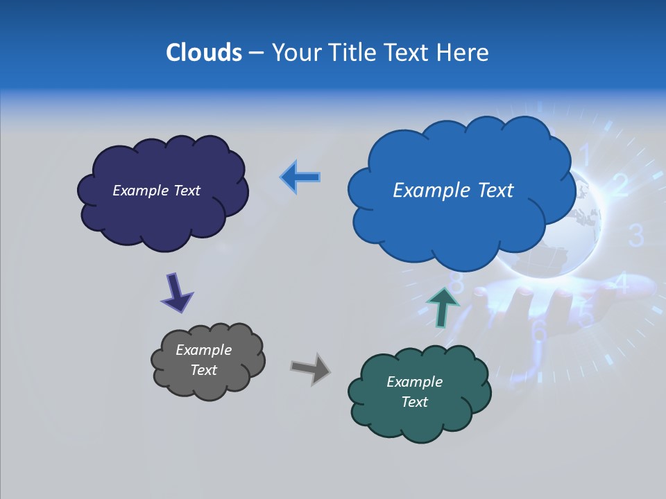 A Person Holding A Globe In Their Hand PowerPoint Template